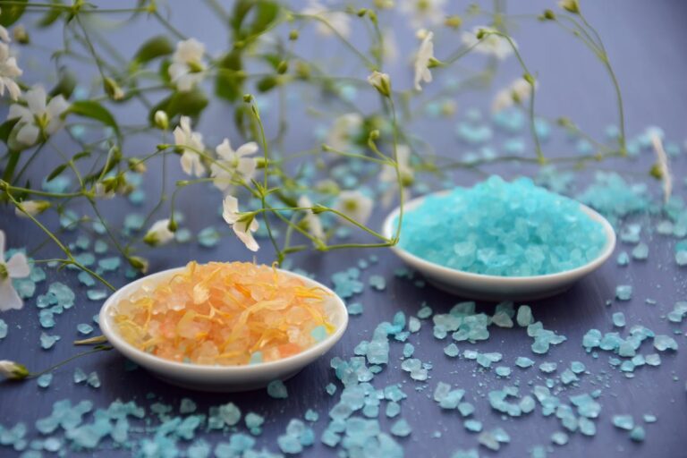 blue bath salts for relaxation