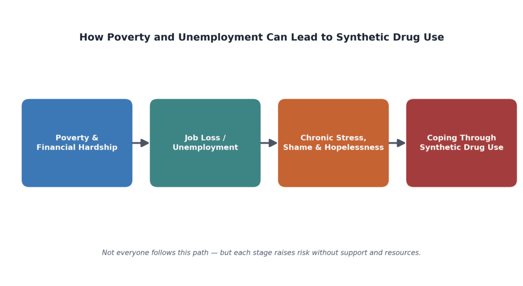 Does Unemployment Lead to Synthetic Drug Abuse? How Poverty, Stress, and Unemployment Increase the Risk of Synthetic Drug Use